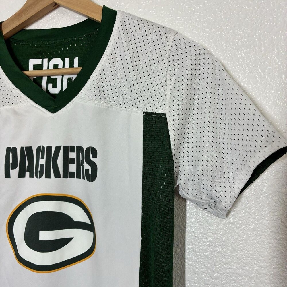 Green Bay Packers Jersey Youth Medium Green NFL Football NFL FLAG Reversible - Picture 10 of 14